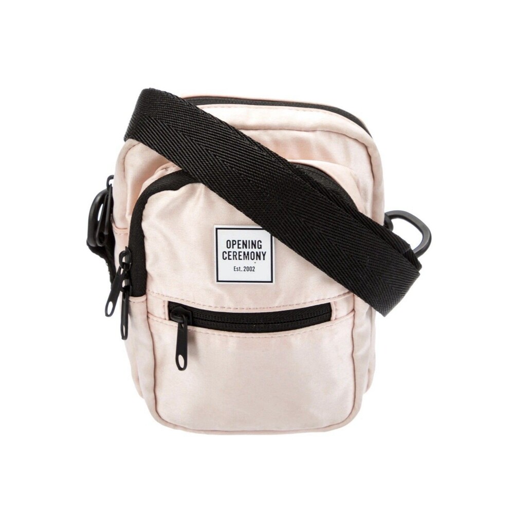Opening Ceremony Small Crossbody Bag Satin Camera Travel School NWT Pink Salt